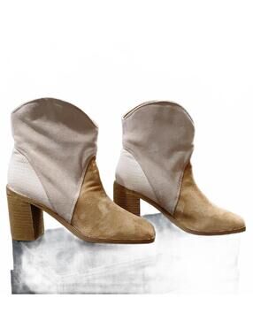 "CCOCCI" Sz.8, Kendall Tri-Tone, Color-Block, 4in heel,Man-Made Suede & Leather.